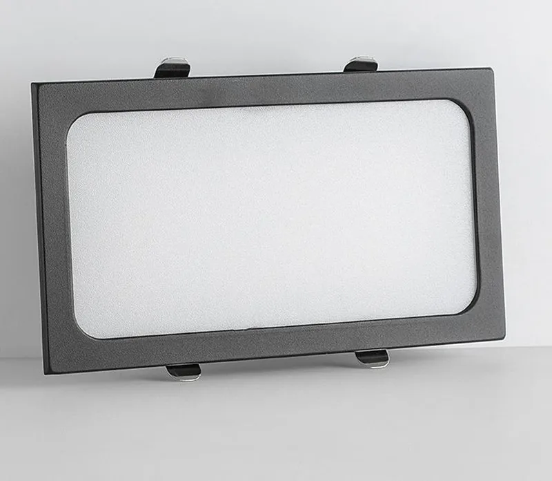 AC220-240V 공장 가격 그릴 다운라이트 볼드 12W 18W 24W 그리드 라이트 LED 천장등 매립형 직사각형 조명 복도용