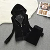 Women Tracksuit Velvet Sweatshirts And Sweatpants 2 Piece Sets Womens Outfits Casual Solid Sports Suit Jogger Workout Clothing 1