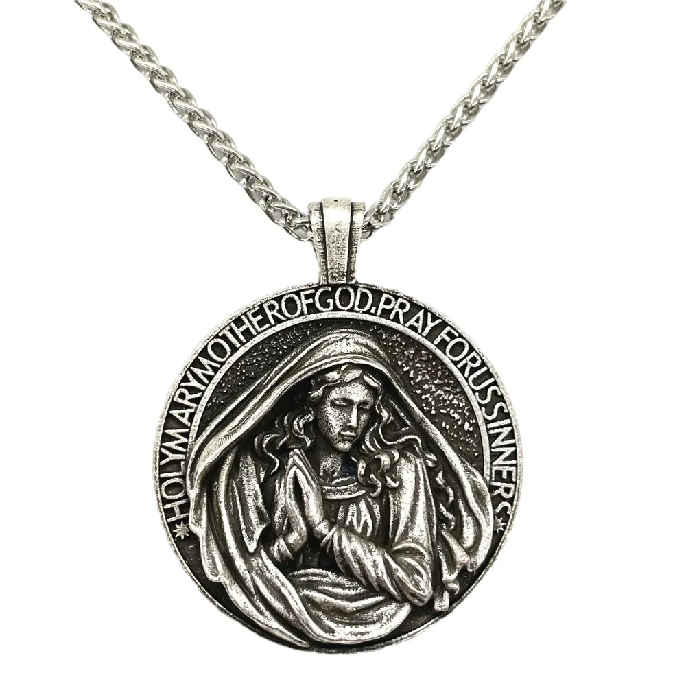 Sterling Silver Virgin Mary Necklace Religious Necklace Catholic Necklace  Our Lady Necklace Virgin Mary Jewelry - Etsy