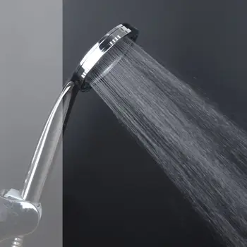 

2pcs Hand Held Round Shower Head Low Pressure Boosting Detachable Rainfall Experience Bathroom Accessories Home Hotel 831F