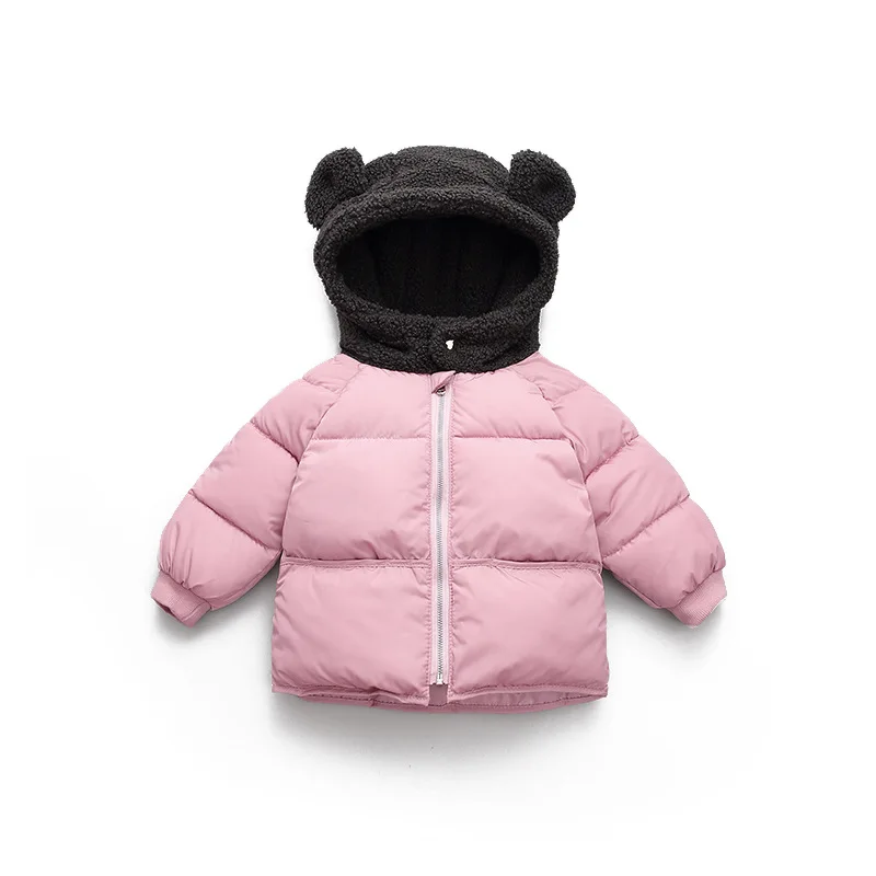 Детские пальто, парки для малышей классическое пальто с капюшоном и рисунком медведя, куртка для детей от 1 до 6 лет, детское зимнее пальто для мальчиков и девочек, верхняя одежда