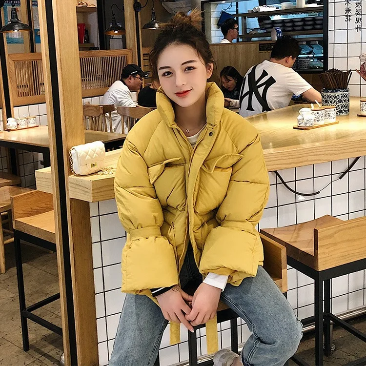 Winter Cotton-padded Clothes Online Celebrity Students Short down Jacket CHIC Women's College Style Thick Loose Cotton Coat