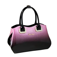 ICEV роскошная женская сумка дизайнерская качественная женская кожаная патентованная Женская сумочка кожаные сумки на плечо с верхней ручкой муфта сцепления