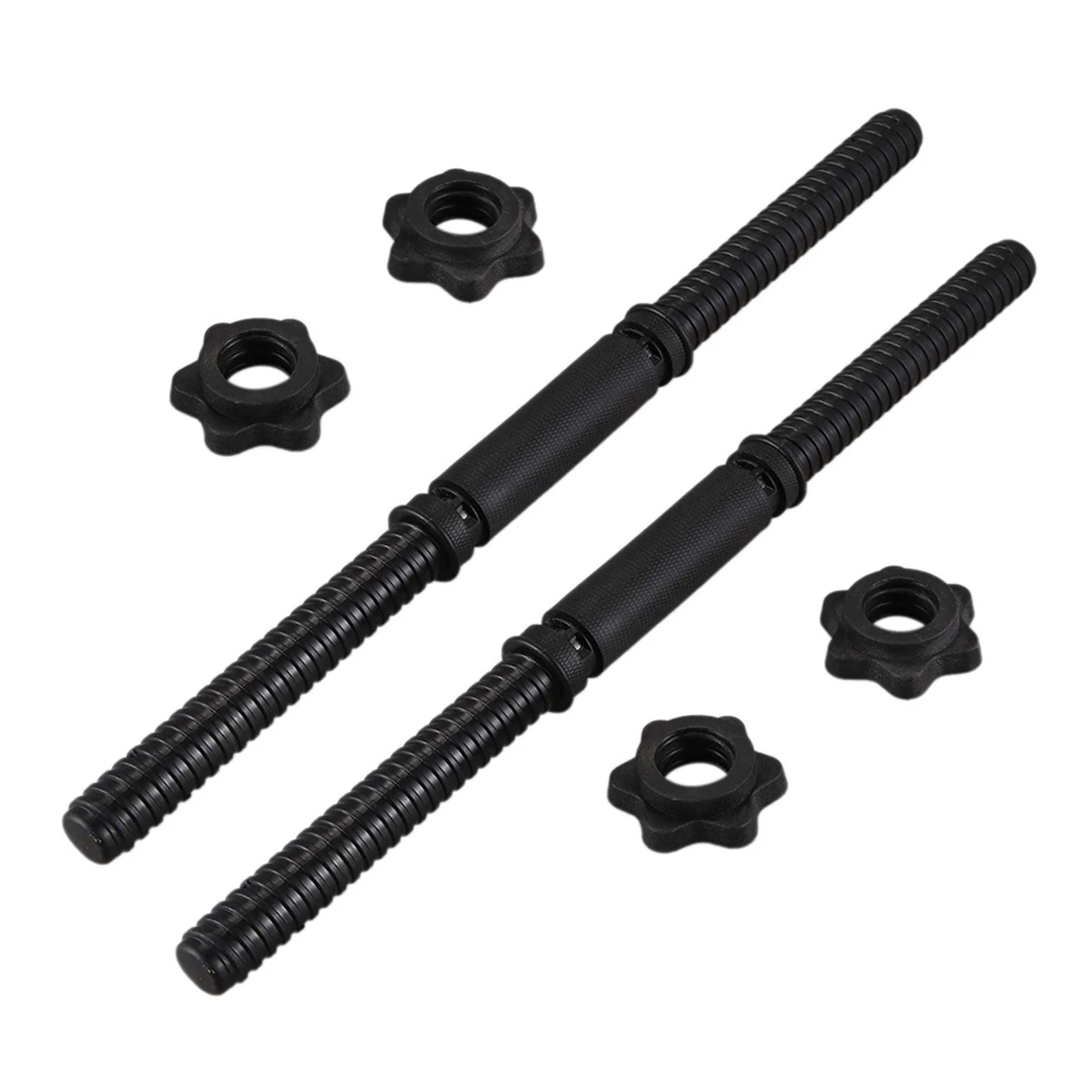50CM Dumbbell Bars Solid Steel Weight Lifting Dumbbell Rod Durable Handle With Spin-Lock Collar For Fitness Accessories