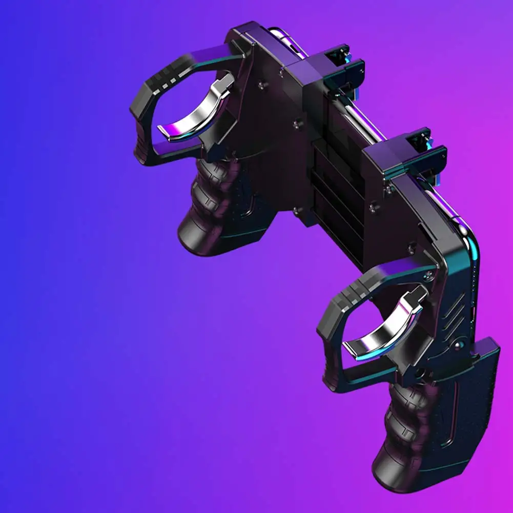 K21 PUGB Helper 4 Finger Linkage Game Handle Fast Shooting Button Controller for PUBG Game For Peac