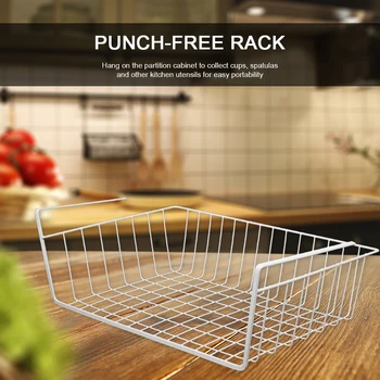 

1Pcs Practical Hanging Kitchen Iron Storage Shelf Cupboard Desk Mesh Basket Rack Cutting Board Towel Holder Chopping Block Rack