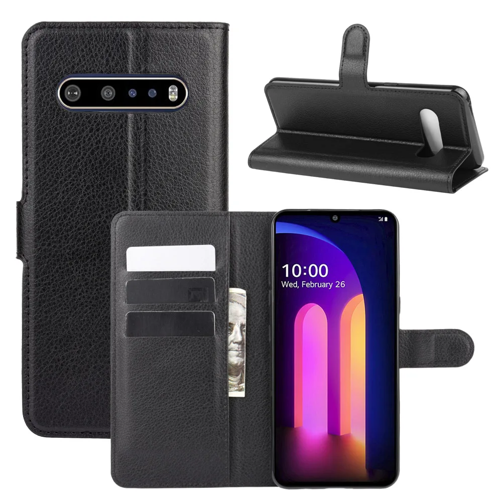

10pcs/lot phone case Lychee Wallet Leather Case For LG V60 Thinq L-51A K41s K51s K61 K51 Q51 K40s K50s K30 K20 G8S Thinq 2019