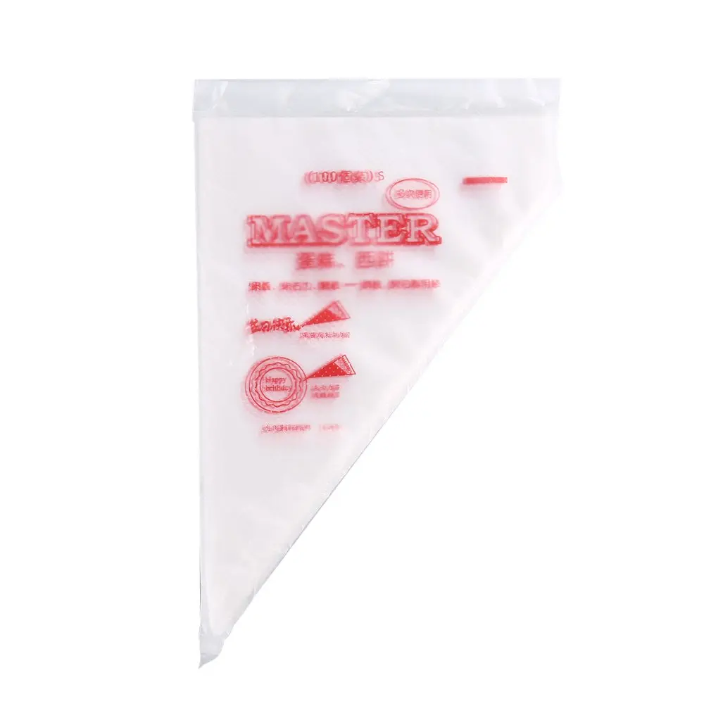100PCS/bag Disposable Piping bag Icing Nozzle Fondant Cake Decorating Pastry Tips Tools Home Kitchen Cream Bag |