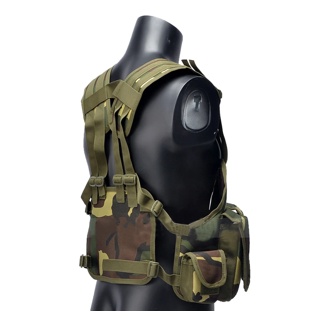 Outdoor Tactical Vest Chest Rig Adjustable Padded Modular Military Vest Mag Pouch Magazine Holder Bag Platform Tactical Vest