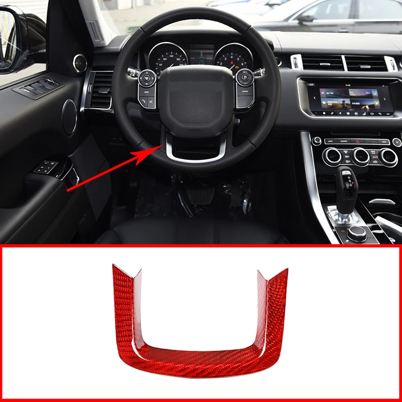 

Car Car Steering Wheel Decoration Trim Accessories For RR Velar 2017-2020 For Range Rover Sport 2014-2019 Carbon Fiber Red 1 Pcs