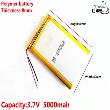 

Good Qulity 3.7V,5000mAH 806090 Polymer lithium ion / Li-ion battery for tablet pc BANK,GPS,mp3,mp4