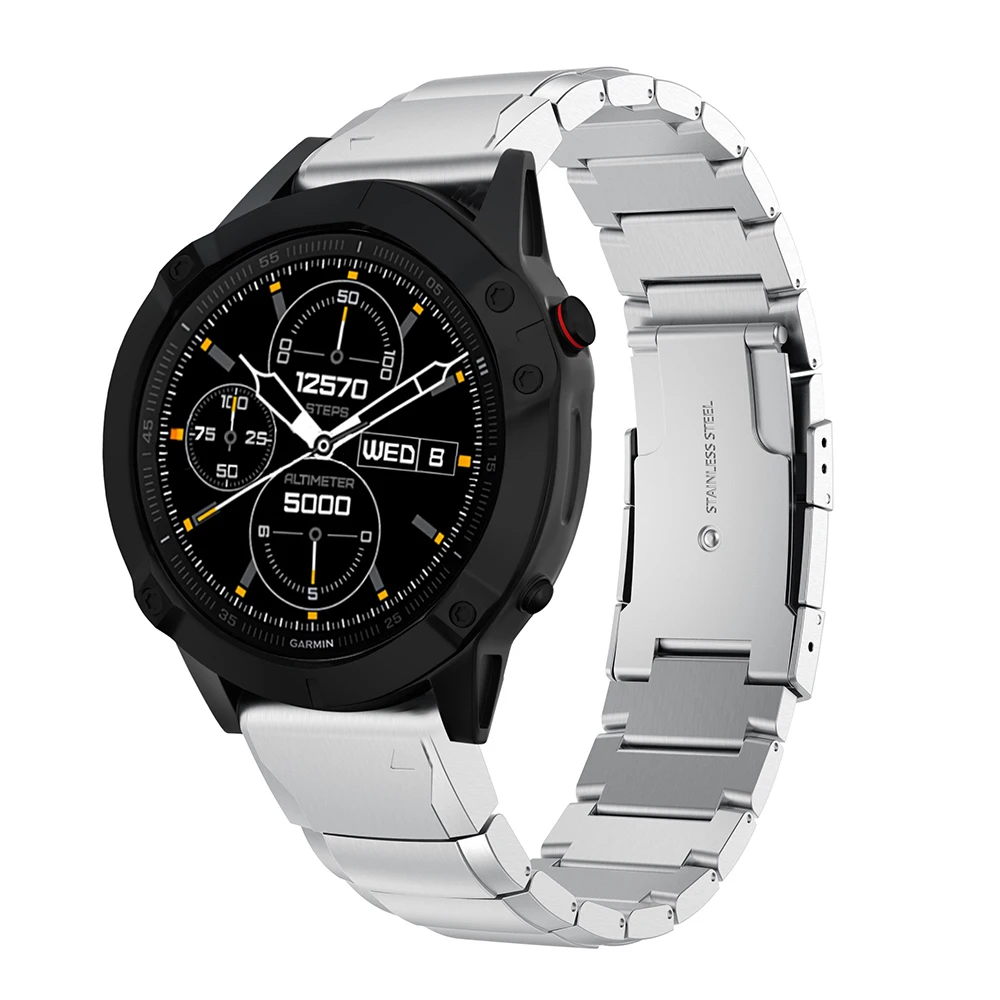 Смарт-часы для Garmin Fenix 6/Fenix 6 Pro, быстроразъемный ремешок из нержавеющей стали, браслет 22 мм, ремешок для часов с инструментом