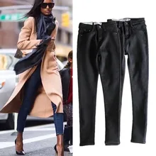 Женские джинсы с дырками, женские джинсы, джинсы для мам, женские джинсы размера плюс, джинсы из плотного бархата, женские узкие брюки