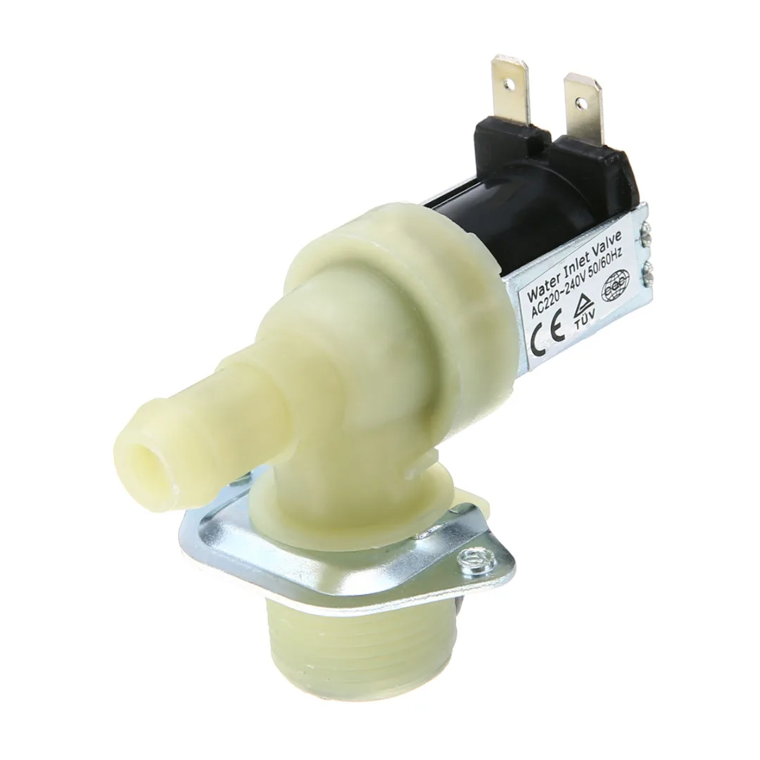 Válvula Solenoide de entrada de agua para lavavajillas, rosca de conexión macho para limpiador de lavadora, CA de 3/4 V ~ 220V, 240 pulgadas, 12mm, 1 Uds.