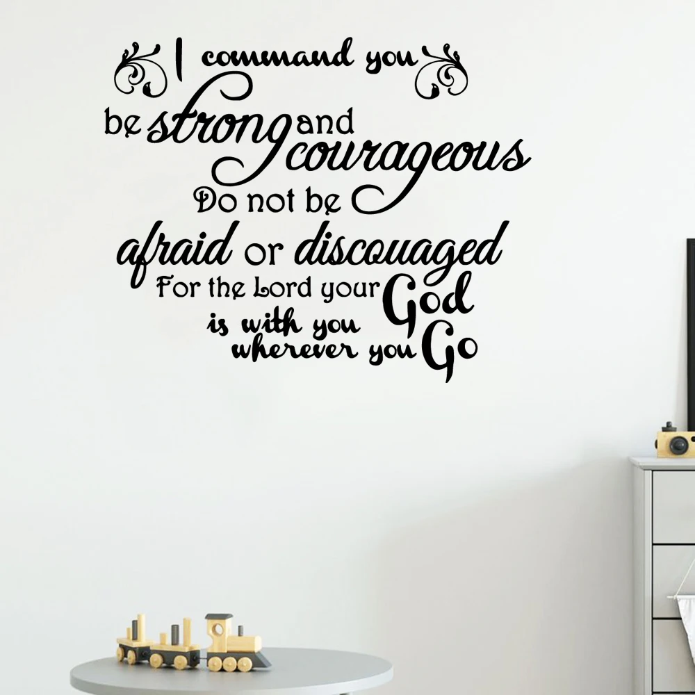 

Cartoon Be strong and courageous Wall Stickers Animal Lover Home Decoration Accessories Living Room Children Room Art Decal