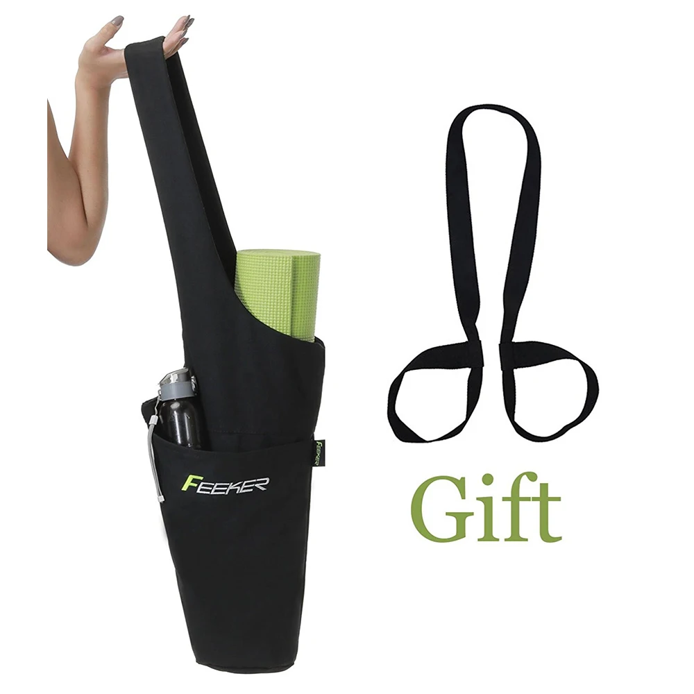 

New Canvas Gym Bag For Yoga Mat Waterproof Portable High Quality Multi-function Open Style Storage Training Bag With Free Strap