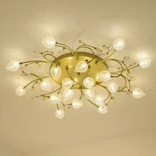 Современный светодиодный светильник для гостиной, спальни, кабинета, детской комнаты, Хрустальный потолочный светильник, модный креативный светильник для ресторана, лампа из скандинавского стекла