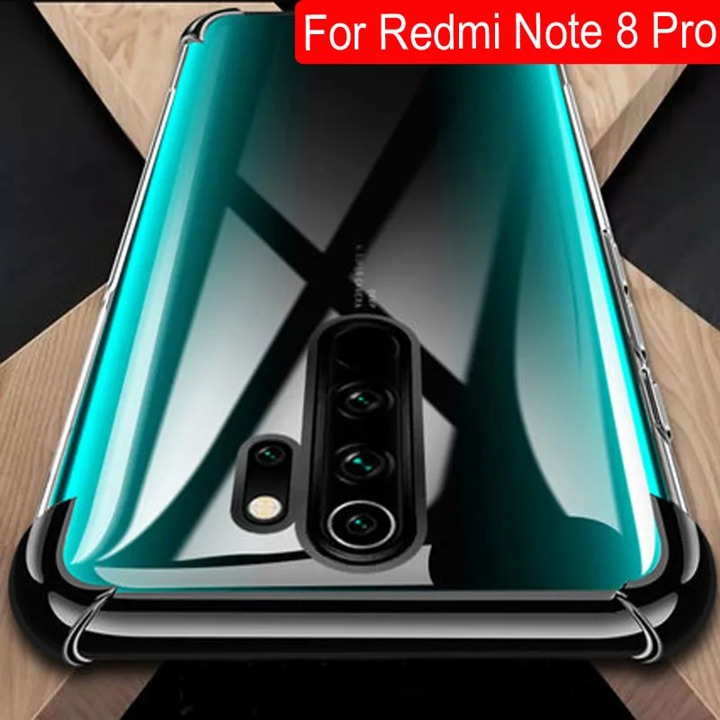 

Blue Color For Xiao Redmi Note 8 Pro Case Airbags Buffer Full Protection Case For Xiao Redmi Note8 Pro TPU Shockproof Back Cover