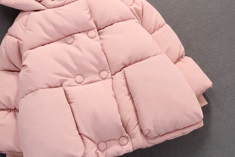 Girls 18 Winter Korean-style Mid-length Cotton-padded Clothes Thick Coat Baby Girls Cotton-padded Jacket CHILDREN'S Cotton Cloth