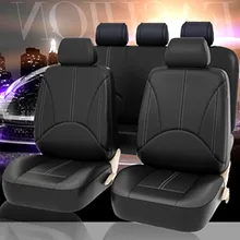 

Universal Car Seat Cover Protector PU Leather Front & Rear Seat Back Cushion Pad Mat Backrest for Auto Interior Truck SUV Sedan
