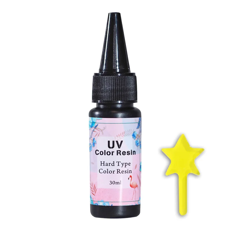 

Yellow UV Resin Activated Resin Solar Ultraviolet Cured Resin Hard Type Sun Light Curing Resin (30g / Translucent Clear Yellow)