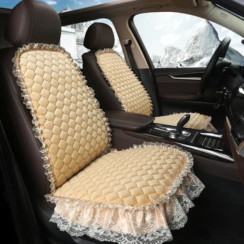 

Plush Car Seat Cover Protector Plush Front Seat Back Cushion Pad Cushion Back Women Car Accessories Suitable For All Models