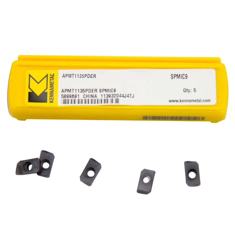 Kennametal APMT1135PDER KC725M SPMIC9 KC522M KCPK30 밀링 인서트, 고경도 스테인레스