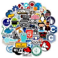 10/30/50pcs Programmer Internet Java Stickers Geek Php Docker Html Bitcoin Programming Language For Phone Laptop Car Toy Decals 1