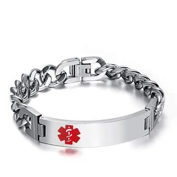 

Stainless steel jewelry, titanium steel curved brand epoxy red bracelet, men's bracelet