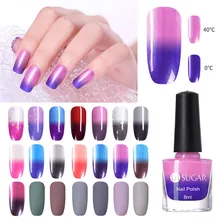UR SUGAR термальный лак с блеском для ногтей Температура Изменение цвета на водной основе маникюрный лак блестящие блёстки для ногтей лак 6 мл