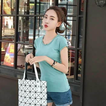 

2020 Korean casual slim cotton T-shirt short sleeve