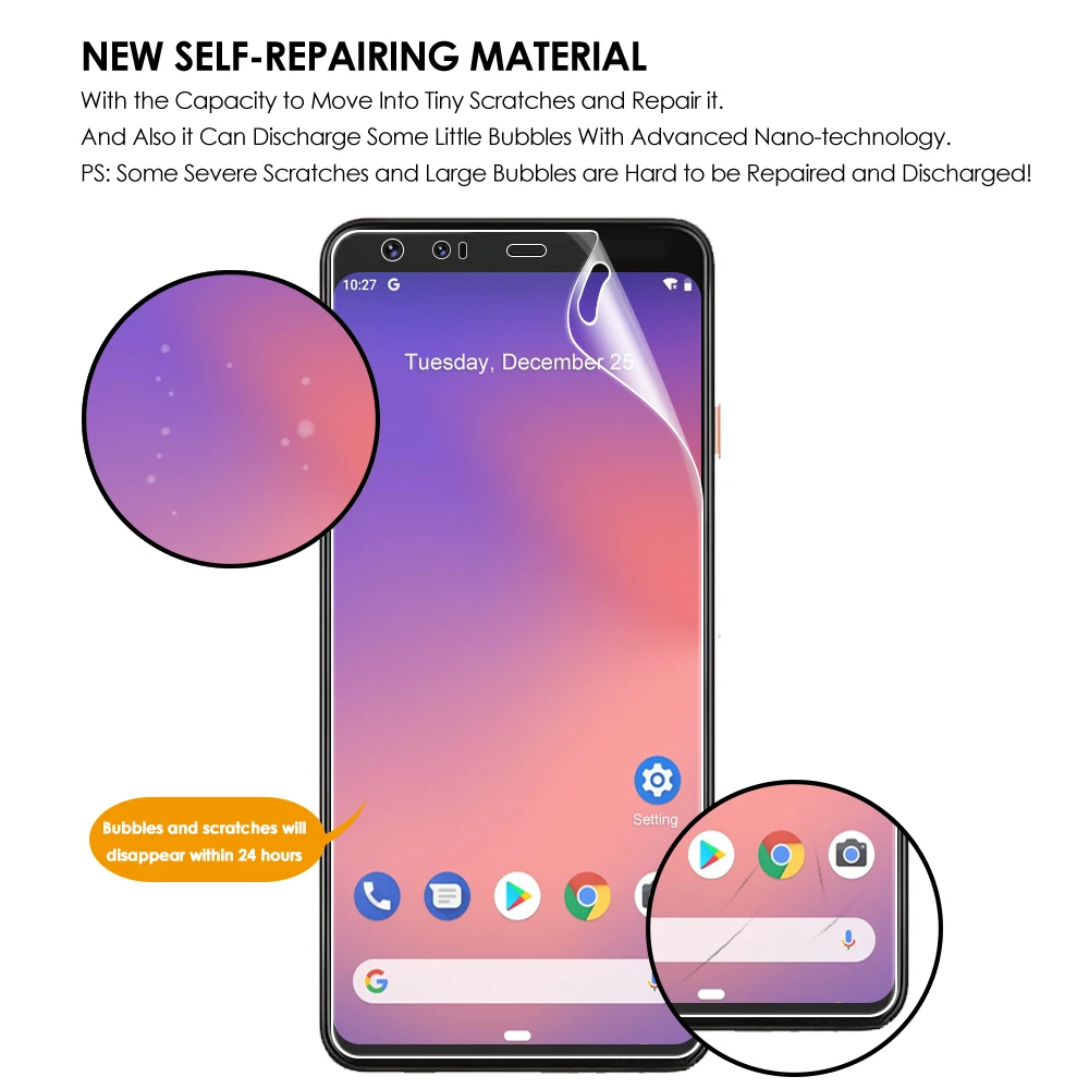10 шт. Гидрогелевая пленка для защиты экрана для Google Pixel 4 XL 3 XL Pixel 2XL премиум-экран Стеклянная Защитная крышка Взрывозащищенная пленка