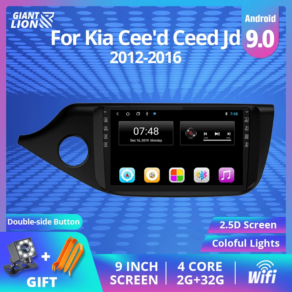Автомагнитола 2 Din + 32 ГБ Android 9 0 мультимедийный видеоплеер GPS-навигатор для KIA CEED JD
