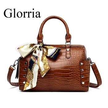 

Glorria Ribbon Leather Handbags Women Bags Designer Baguette Crossbody Bags For Women Shoulder Bag