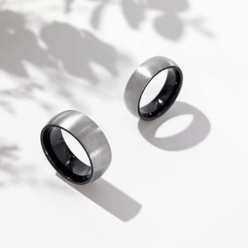 Men's Titanium Ring Classic Engagement Wedding Bands Unisex