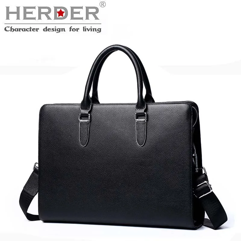 Портфель HERDER100 % кожа мужская сумка деловая для ноутбука через плечо мужской