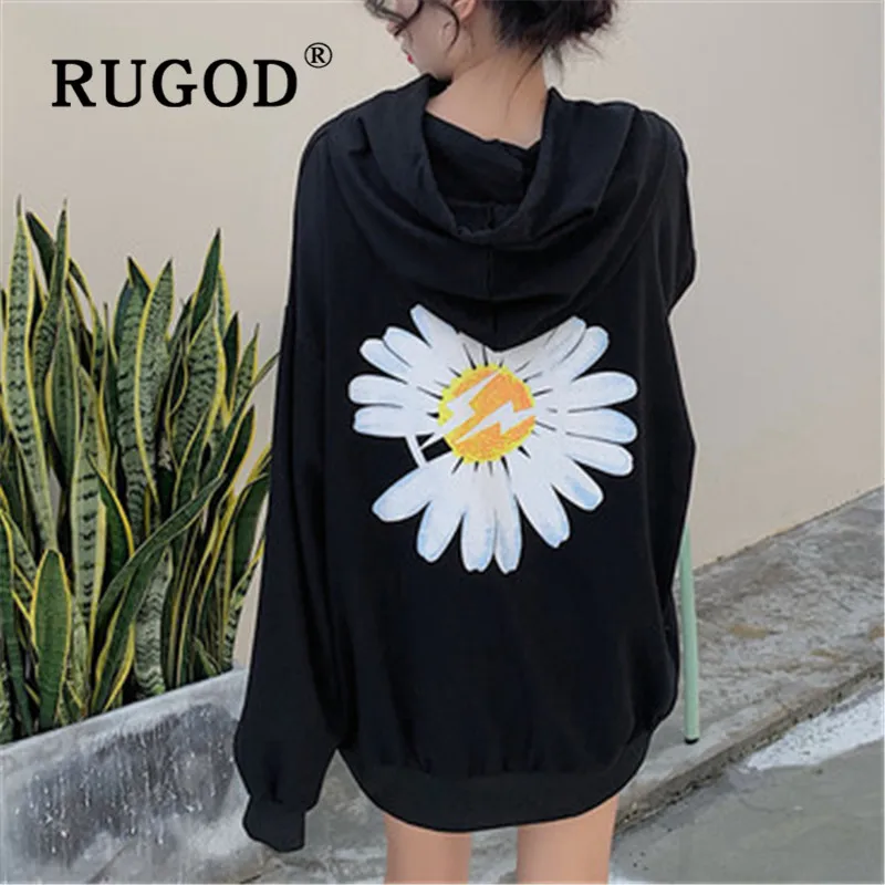 Женский Длинный свитер с капюшоном RUGOD однотонная Свободная рубашка в полоску