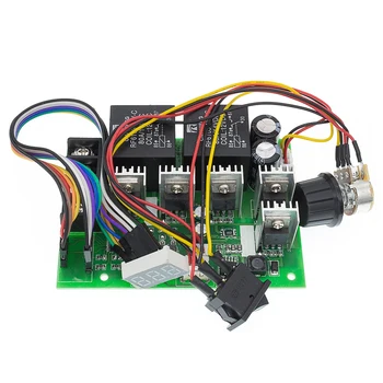

DC10-55V Motor Speed Controller Electric PWM Control Regulator with Reversible Switch Drive Module Input 60A 12V 24V 36V 48V