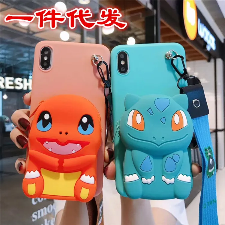 TAKARA TOMY POKEMON Random Iphone11 Cartoon Doll Mobile Shell Apple XR Pikachu Coin Purse Protective Cover Applicable 78 | Игрушки и