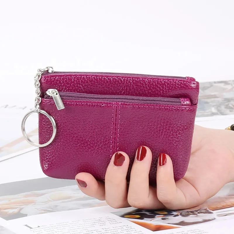 METIN Wallet for Girls – Small Ladies Purses with Dual Zipper, Card Holder Women Wallets, Leather La