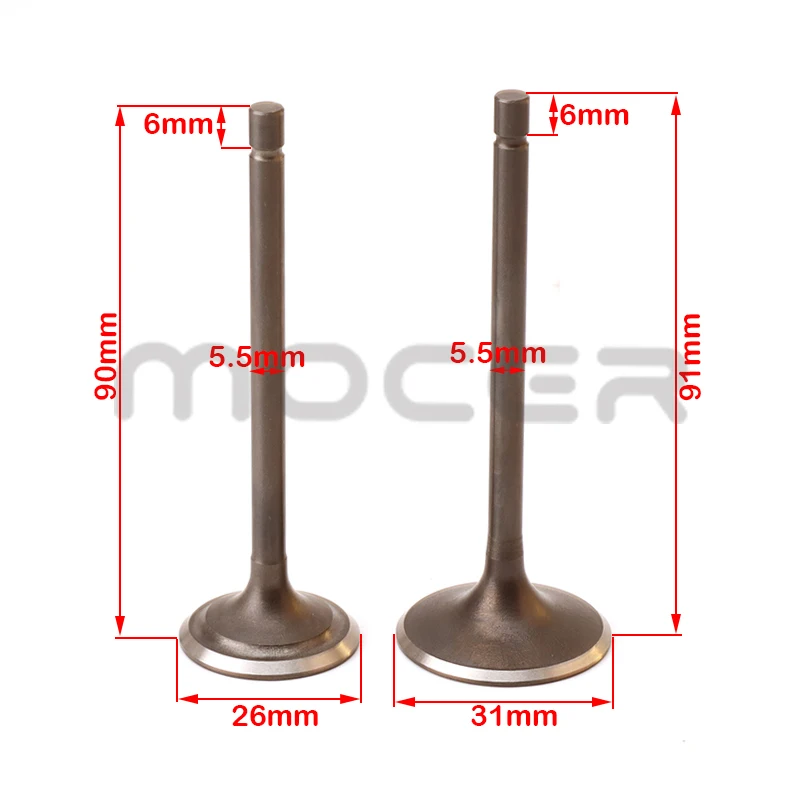 Motorcycle Valve Intake Exhaust Stem fit For Zongshen Loncin Lifan CG150 ATV Go Kart Moped &amp Scooter Engine Spare Parts | Автомобили и