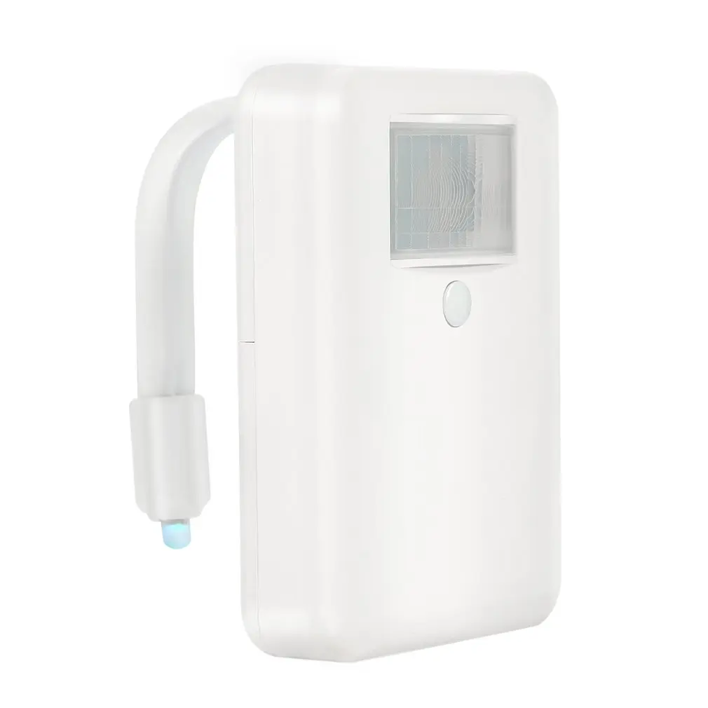 

White ABS Durable Energy-Saving Sensor 16-Color Toilet Light LED Lamp Human Motion Activated PIR Automatic RGB Night Lighting