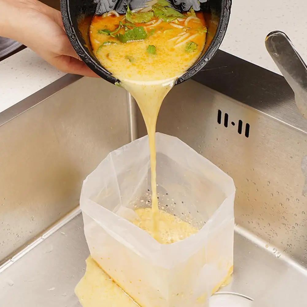 30PCS Filter Garbage Bag Kitchen Sink Strainer Self-Standing Hole Mesh Thicken Garbage Filter Fruit And Vegetable Drain Bag
