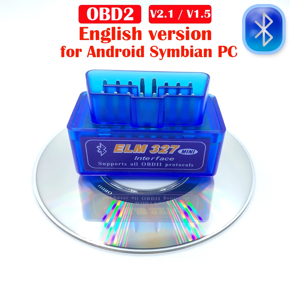 OBD2 elm327 v1.5 Супер Мини Elm 327 Bluetooth V2.1/V1.5 автомобильный диагностический инструмент ELM 327 для Android/Symbian OBDII протокол