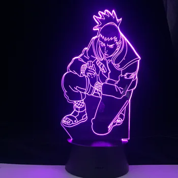 

Dropshipping Nara Shikamaru 3D LED Naruto Anime Figure Remote Control Baby Kids Birthday Christmas Colors Change Gift Lamp