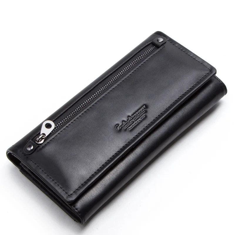 

Women's Wallets Genuine Leather Long Purse Female Clutches Money Wallets Brand Design Handbag for Cell Phone Card Holder Wallet