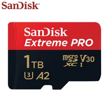 SanDisk-tarjeta Micro SDXC de 512GB, tarjeta Flash de 1TB, tarjeta de UHS-1 TF, A2, 4K, U3, V30, C10, 100% de alta velocidad Original