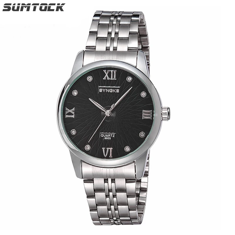

SUMTOCK Men's Watches Quartz Watches Elegant Watch Man Alloy Case Strap Gold Plating Process Simple Watch reloj hombre lige lujo