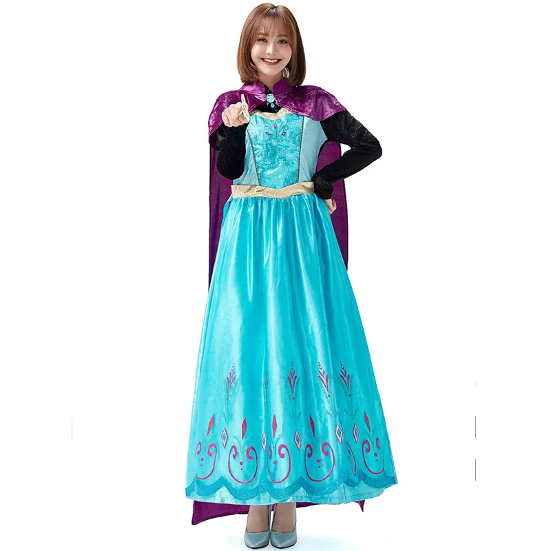 

Fairy Tale Princess Dress Magical Girl Queen Blue and Purple Castle Master Long Stage Dress
