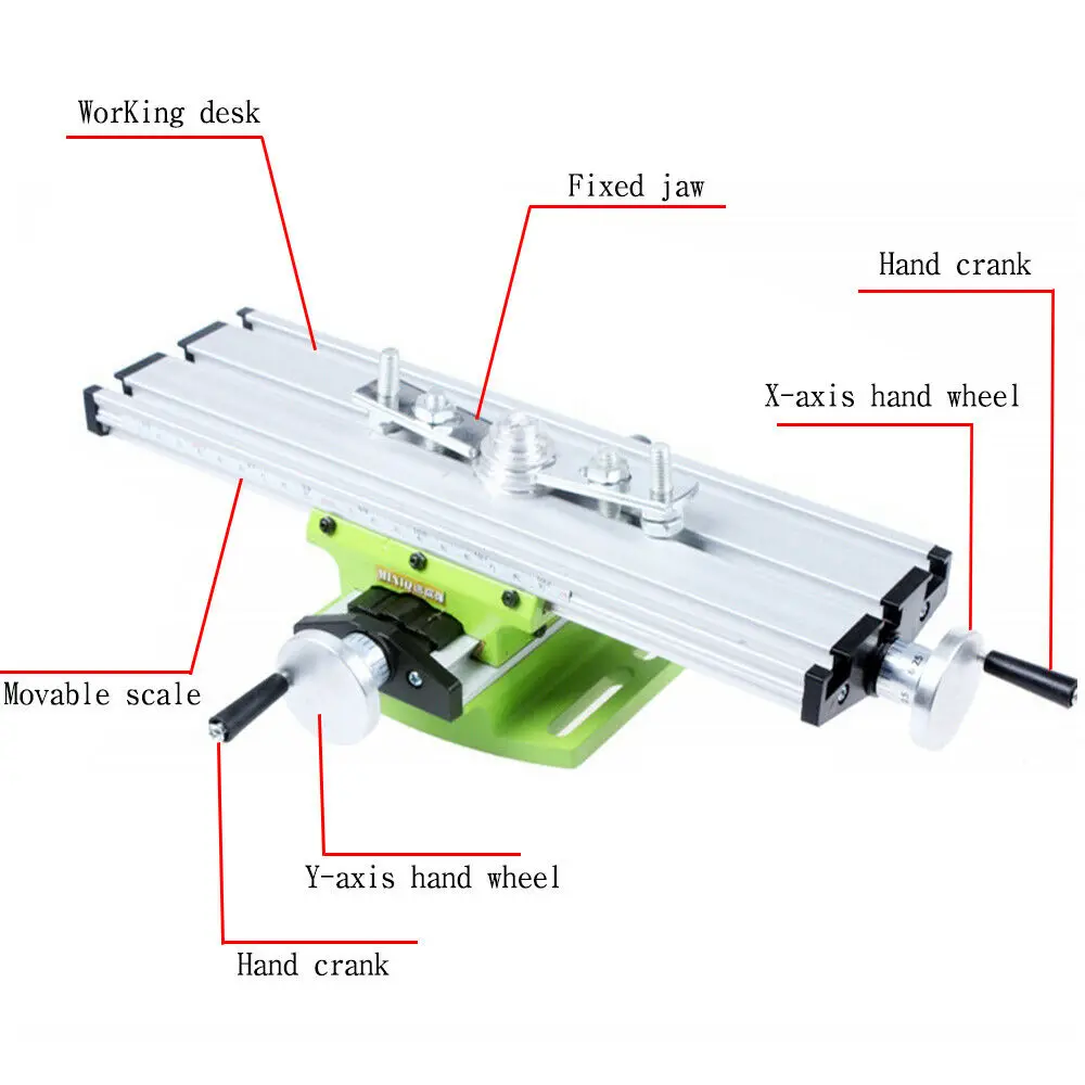 Mini Milling Multifunction Machine Worktable Drill Vise Fixture Table Fixture Worktable X Y For Bench Fixture Adjustment